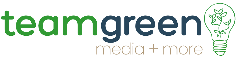 Team Green logo with text and a light bulb illustration containing a small leafy plant inside.