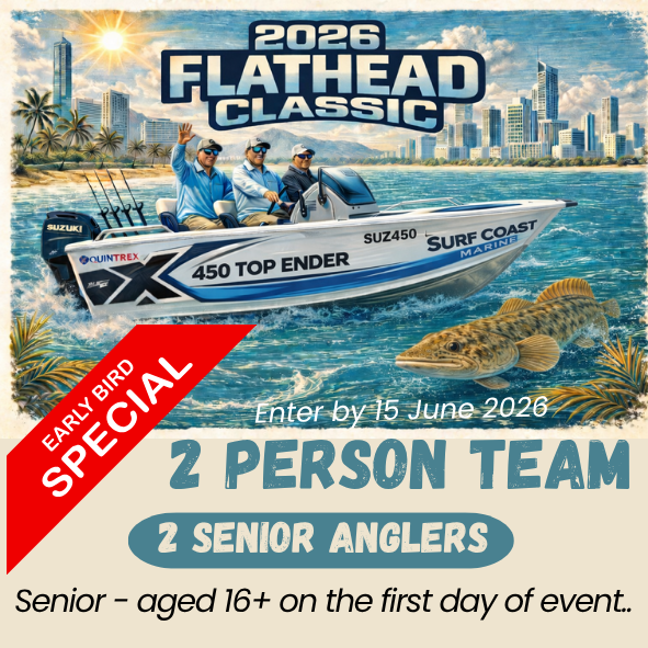 EARLY BIRD - LIMITED AVAILABILITY  - Team of 2 - 2 x Senior Anglers (16+)