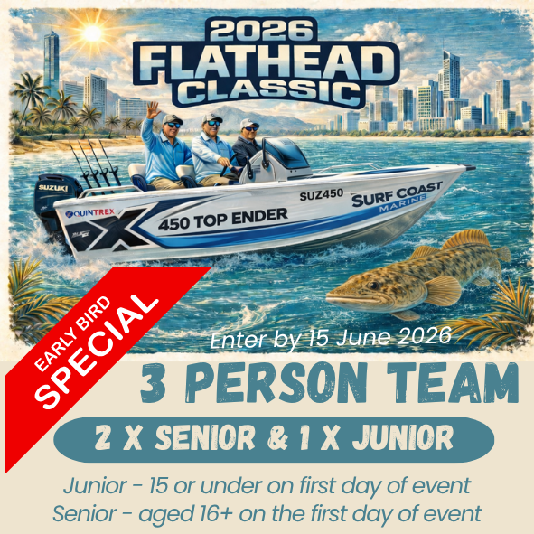 EARLY BIRD - LIMITED AVAILABILITY  - Team of 3 – 2 x Seniors (16+), 1 x Junior (15 or under)