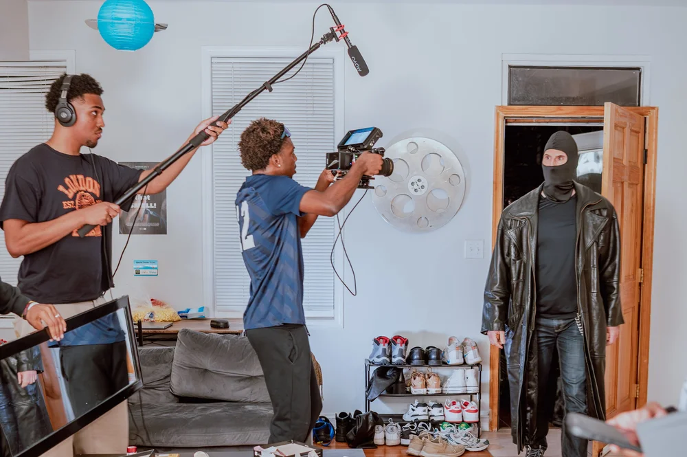 Hazz BTS — on set