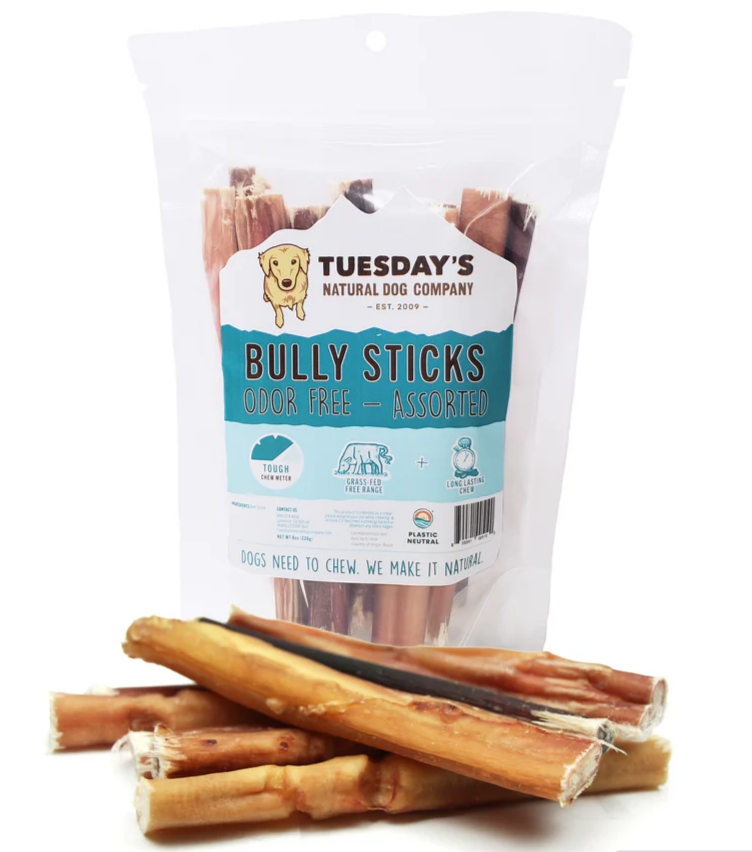 6" Bully Sticks Odor Free