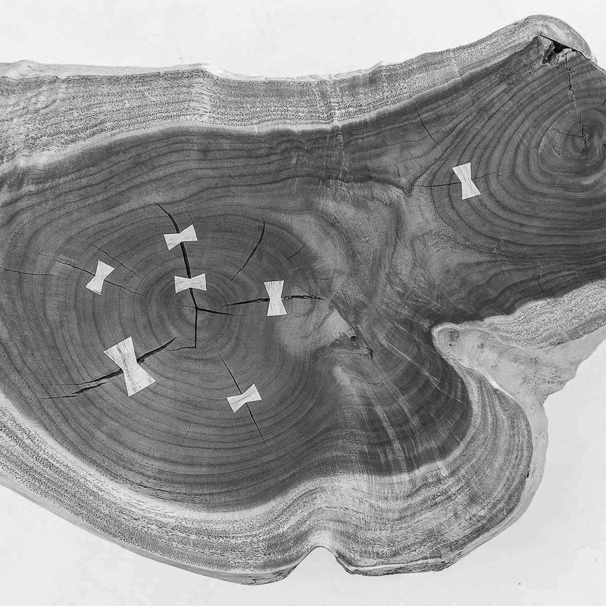 Subtle. Qld Walnut on show for this coffee table. Sapwood bowties contrasting the simplicity of the piece.