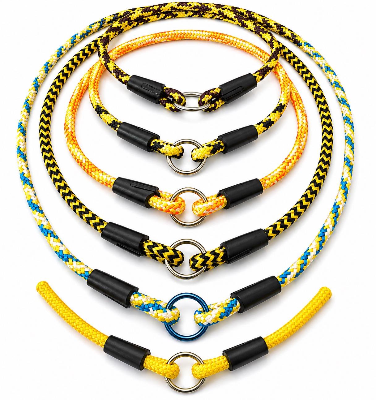 Oranges & Lemons - Braided Rope ID Tag Collar, Australian Made House Collars, Lightweight Comfortable Everyday Dog ID Collar - Choose your Rope Colour