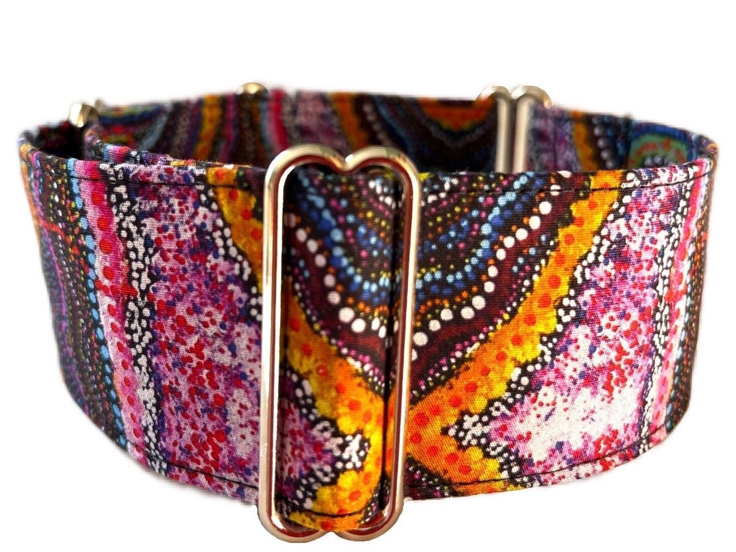Ngurlu Jukurrpa (Native Seed Dreaming) - Indigenous Aboriginal Martingale Dog Collar,  Matching ID House Collar & Leads available as listed