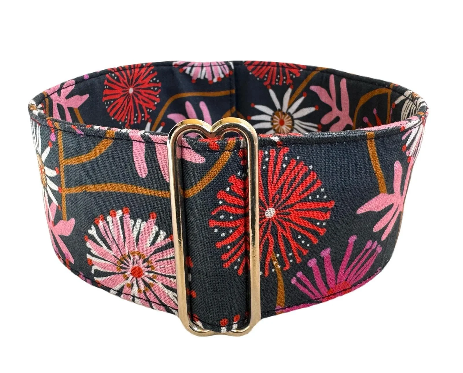 Gum Blossoms - Jocelyn Proust Martingale Dog Collar, matching House Collar & Lead Sets available as listed