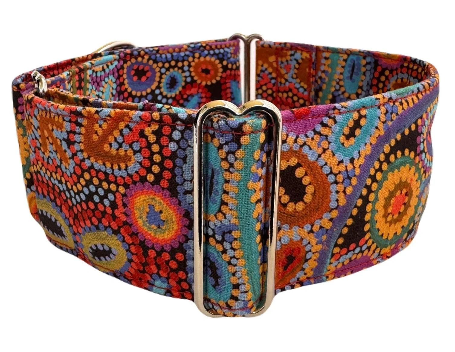 Emu Dreaming (Yankirri Jukurrpa) - Indigenous Aboriginal Martingale Collar,  Matching ID House Collar & Lead available as listed