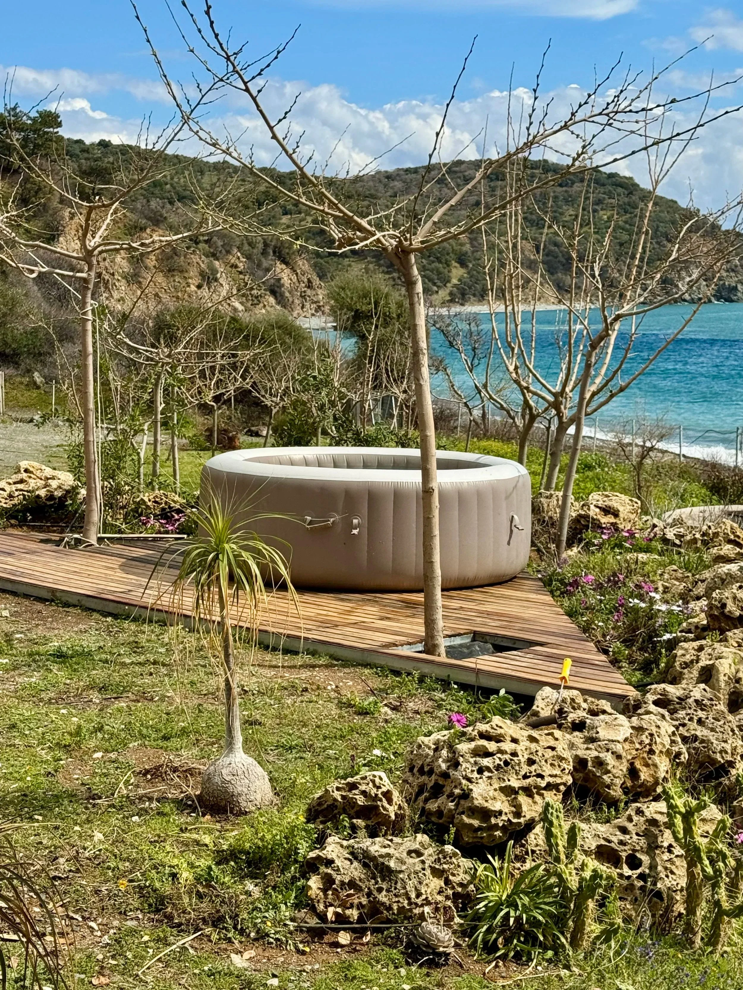 Private Jacuzzi with Aegean Sea View