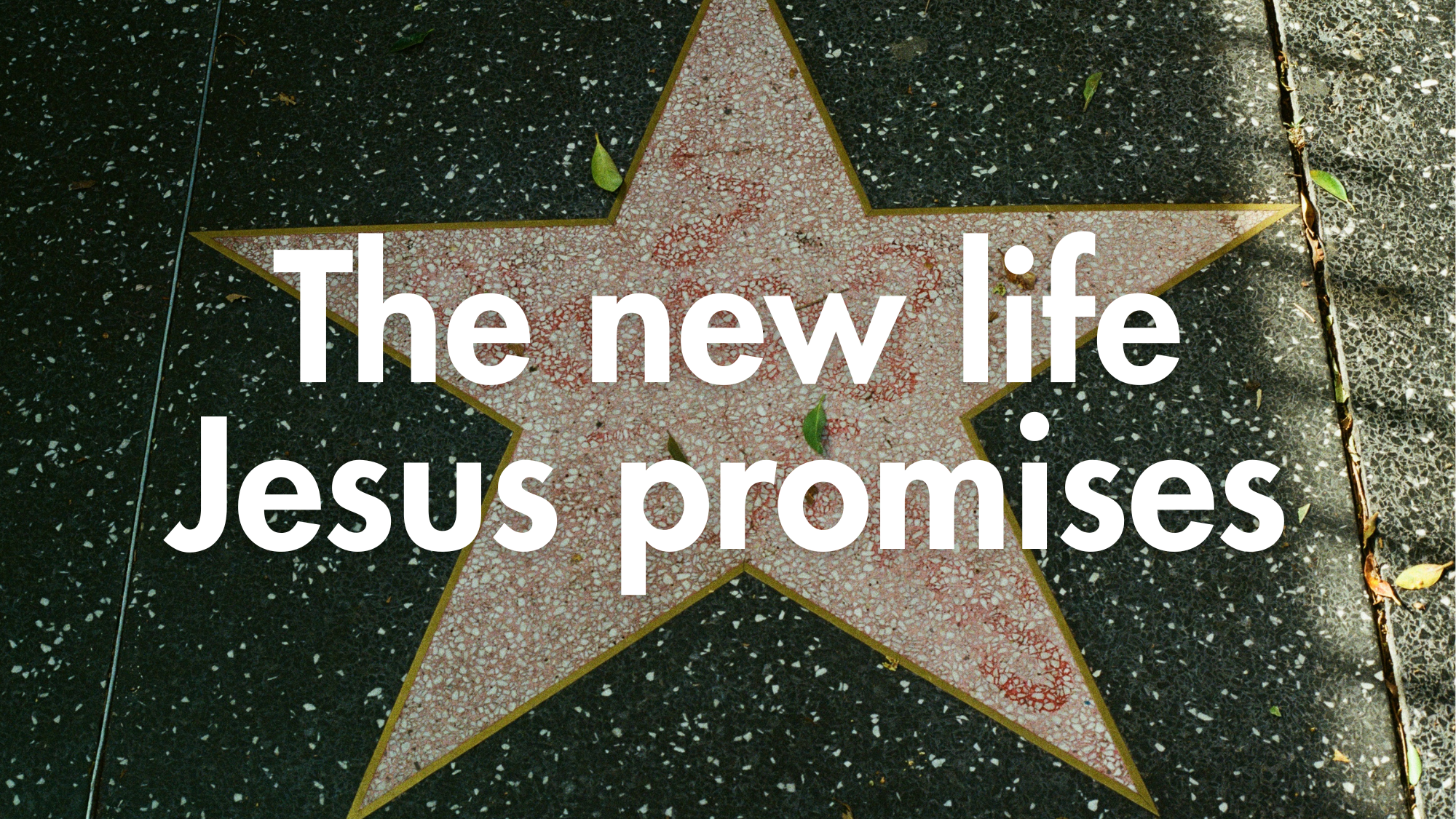 The new life Jesus promises.
