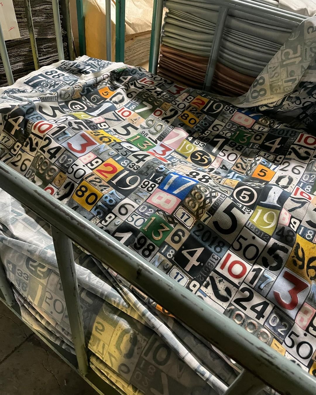 Our vibrant 'Day Trip' colourway of Safety in Numbers as it nears completion has been beautifully photographed by the @setouchidenimcompany at a recent factory visit. The fabric is lovingly printed in Japan and will be used as curtains! 

Fabric alwa