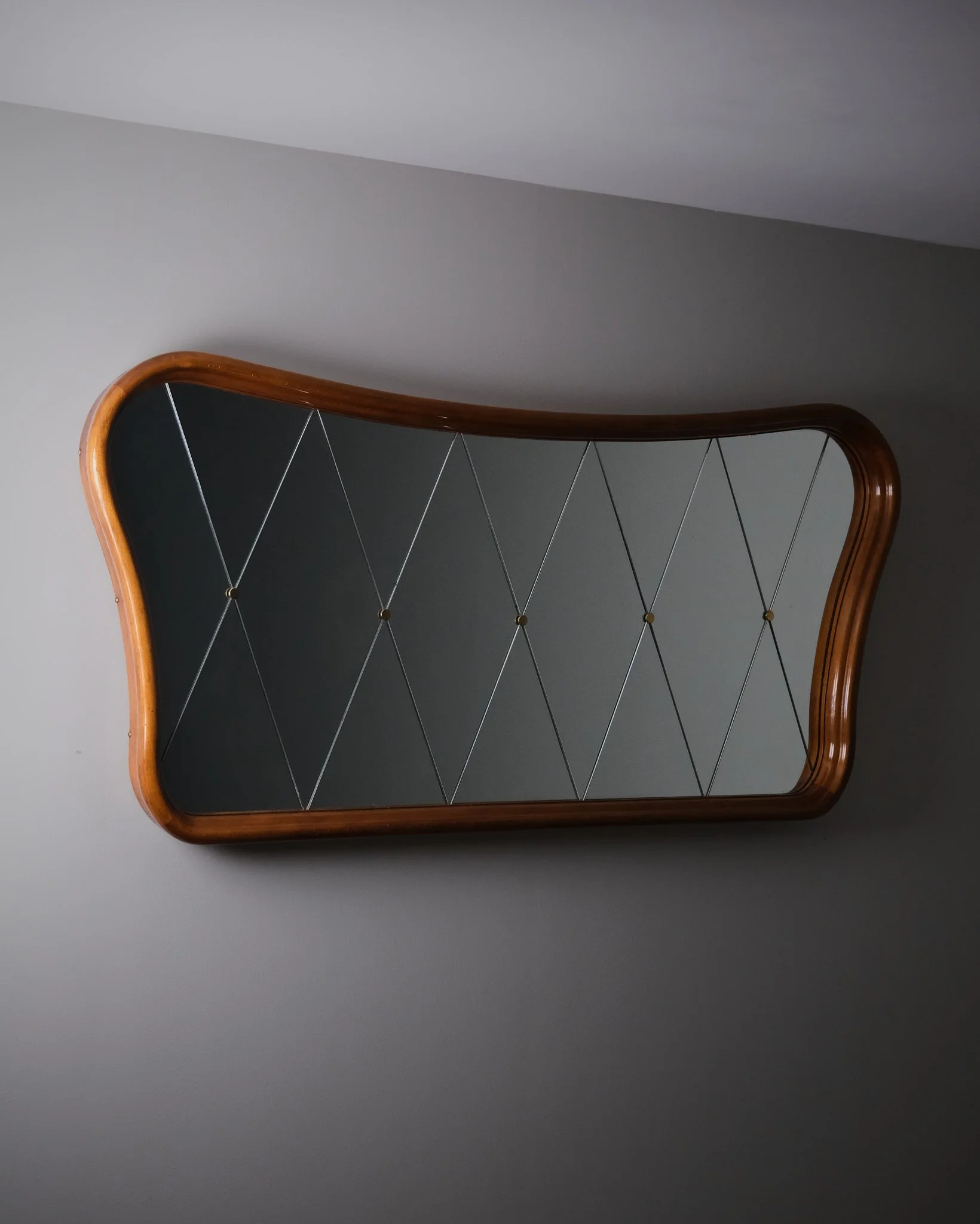 Monumental mirror by unknown designer and maker