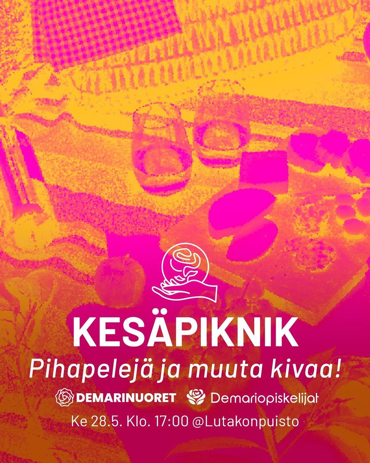 Kesäpiknik & pihapelailua🌹🌻
Tervetuloa JDNO:n kesäpiknikille Lutakonpuistoon ensi viikolla!
🌹❤️Luvassa mölkkyä, yhdessäoloa ja pientä purtavaa mukavassa porukassa. Piknik on mainio mahdollisuus tavata tuttuja ja
