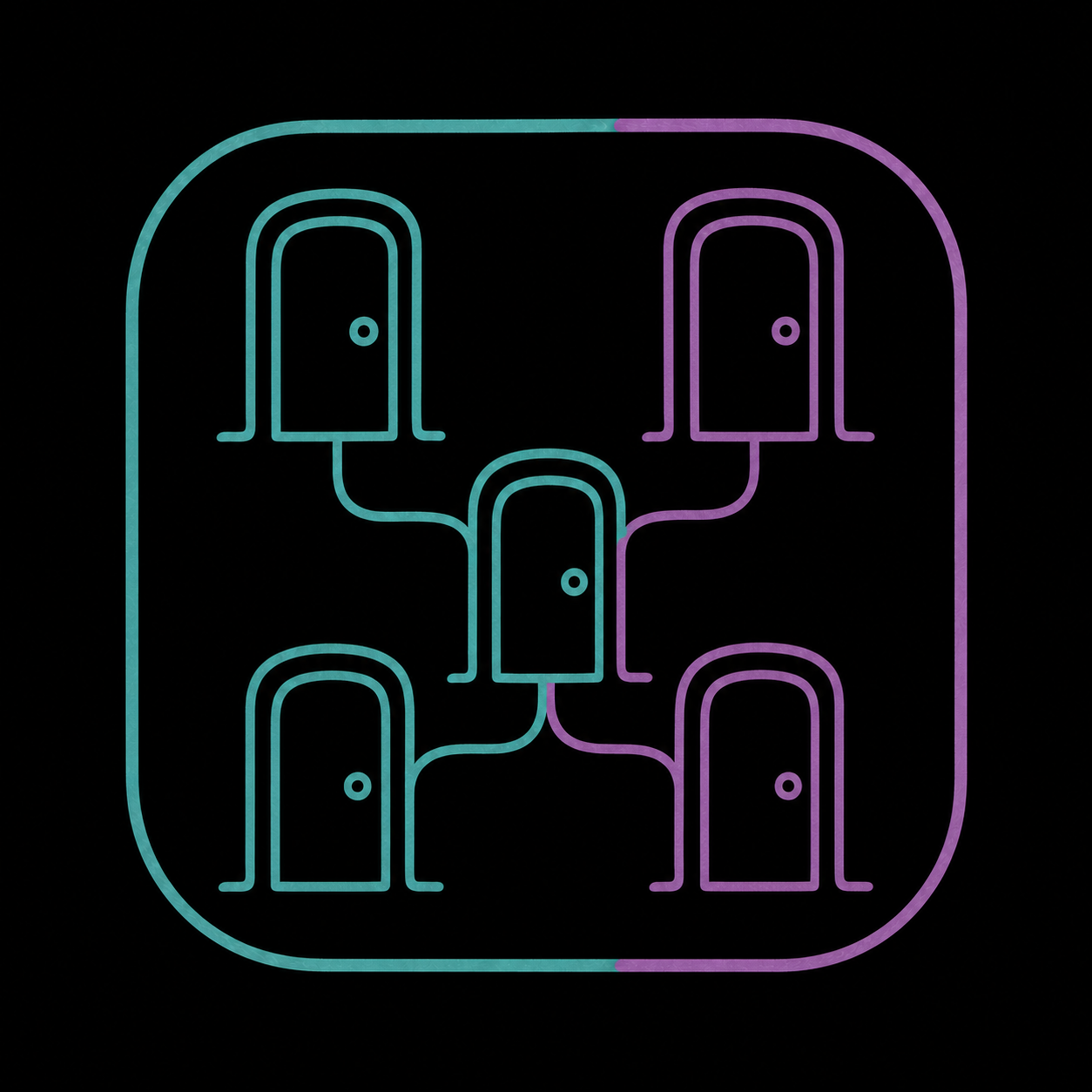 Neon outline of a person wearing a party hat and smoking a Cheeto stick.