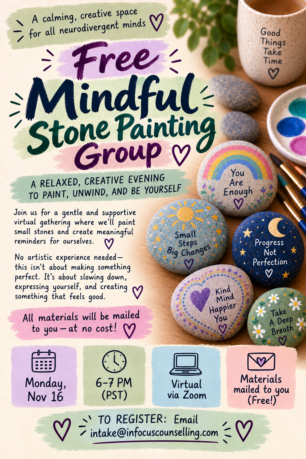Free Mindful Stone Painting Group