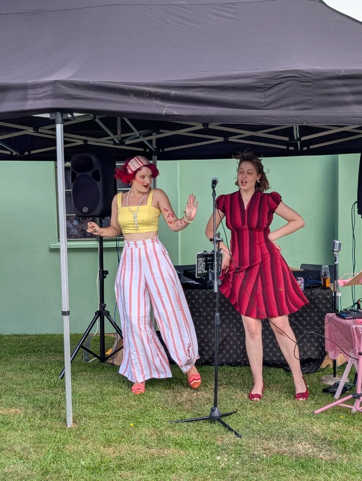 Bombshell Rheanne + Lizzie Blissett, Red Feather Club Americana Day, June 2026