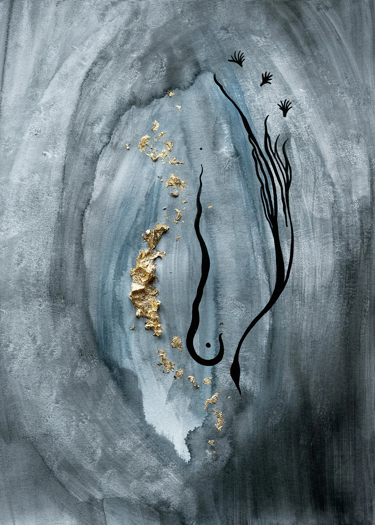 Painting, photography, Bodhi Shola, water, feminine, regeneration, nature