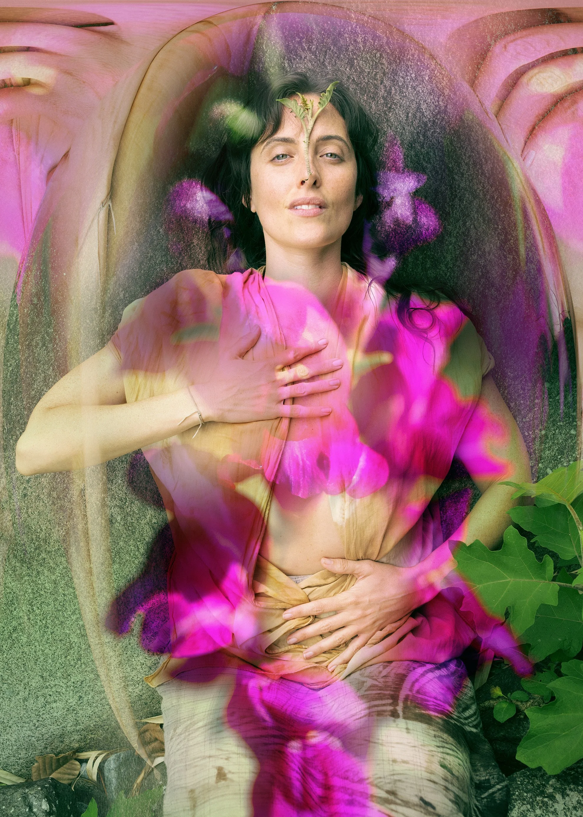Portrait, feminine, photography, beauty, art, Bodhi Shola, nature, psychedelics, womb, beauty, flowers
