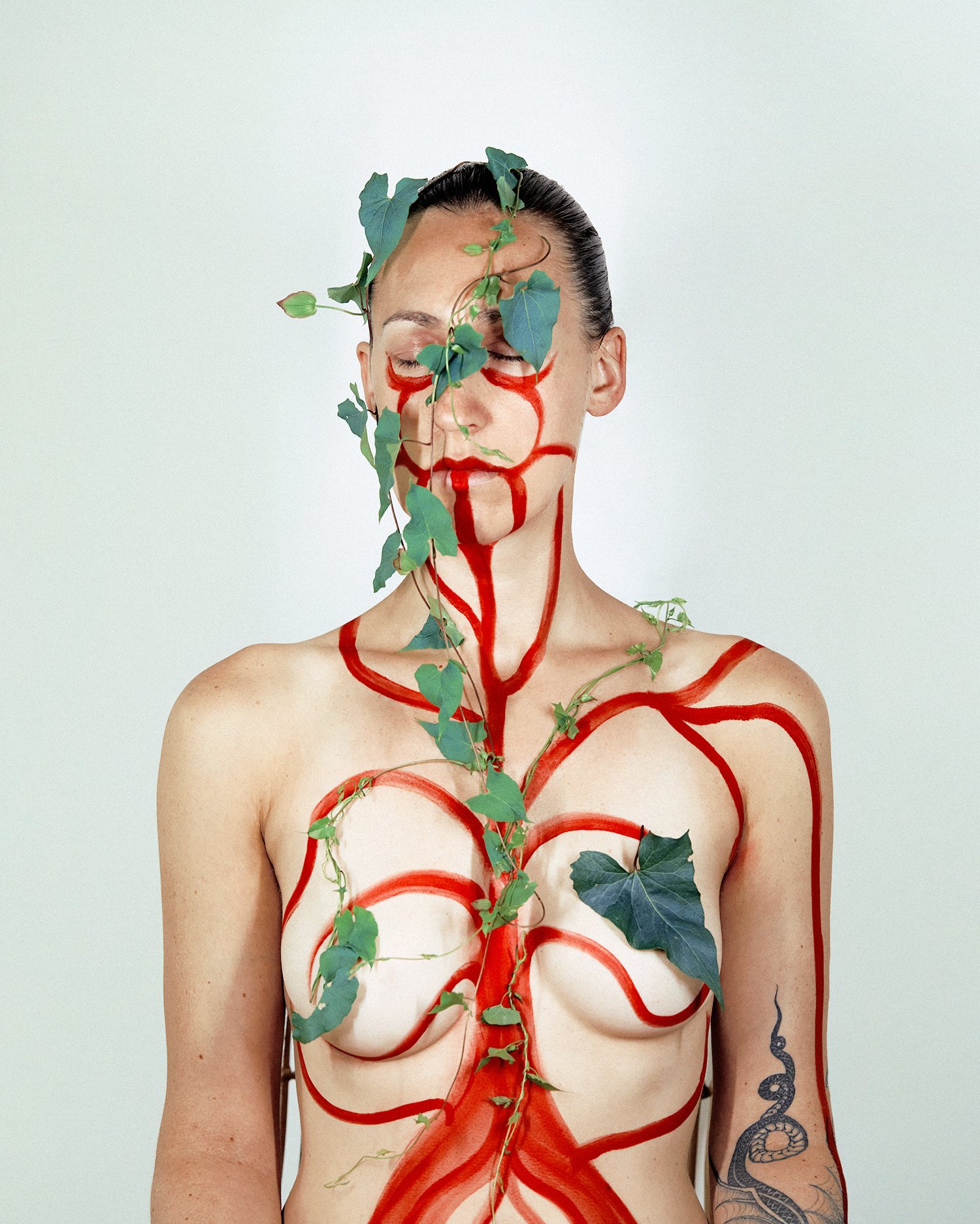 body, painting, beauty, fine art, photography, nature, portrait, leaves