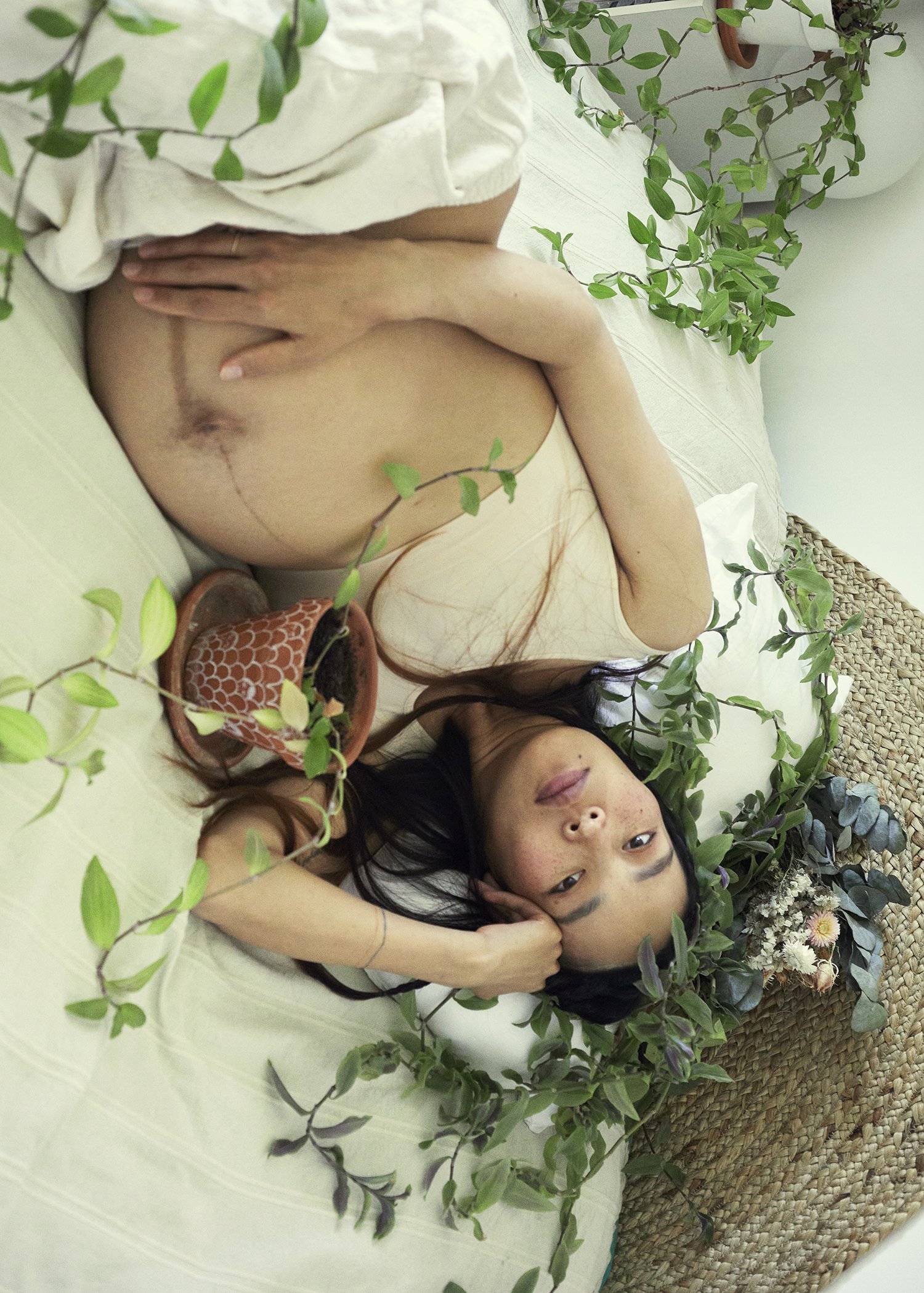 fine art, photography, nature, portrait, artist, Odonchimeg Davadorji, bodhi shola, pregnant, body