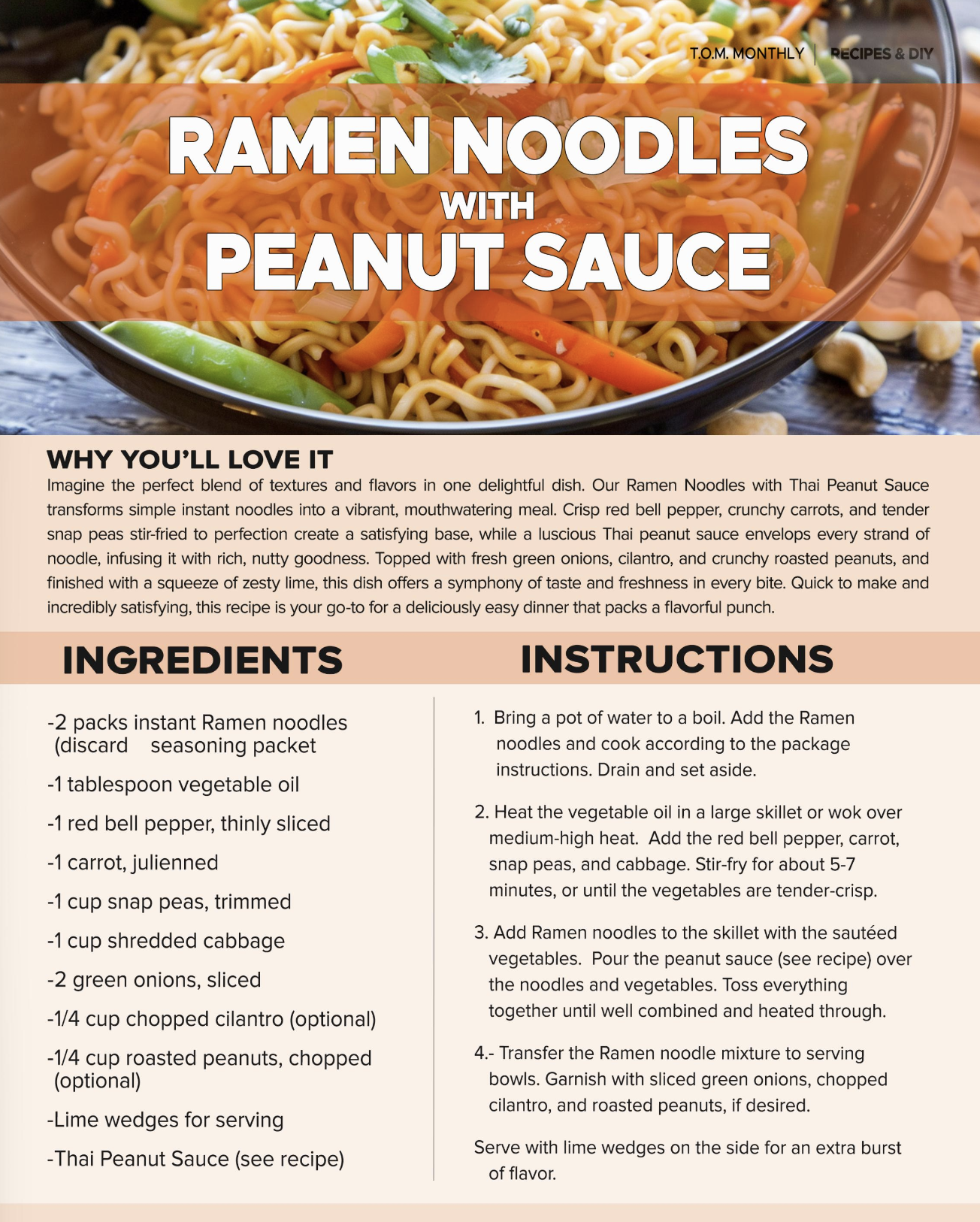 Ramen Noodles with Peanut Sauce