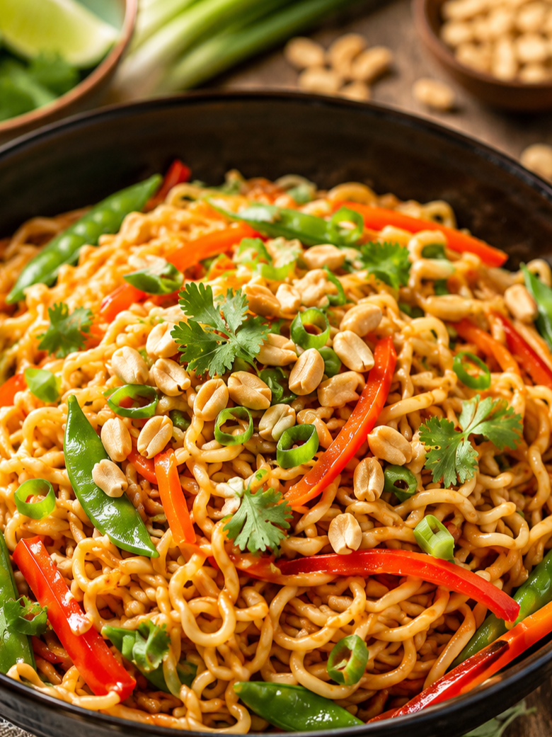 Ramen Noodles with Thai Peanut Sauce