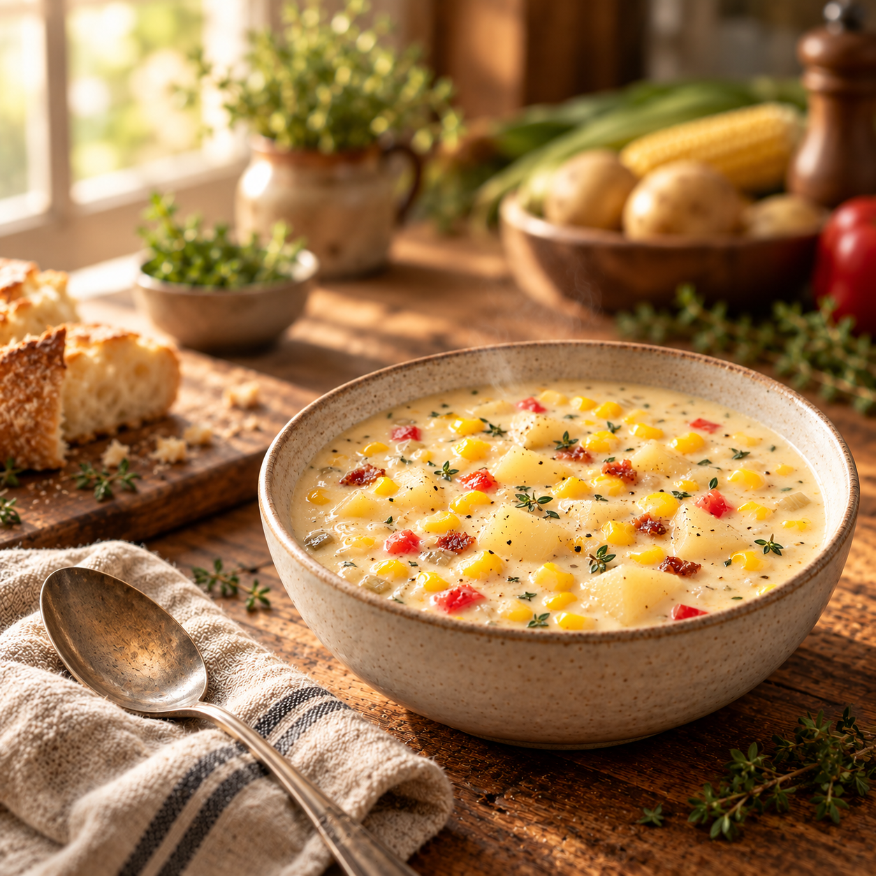Creamy Bacon &amp; Corn Chowder RECIPE