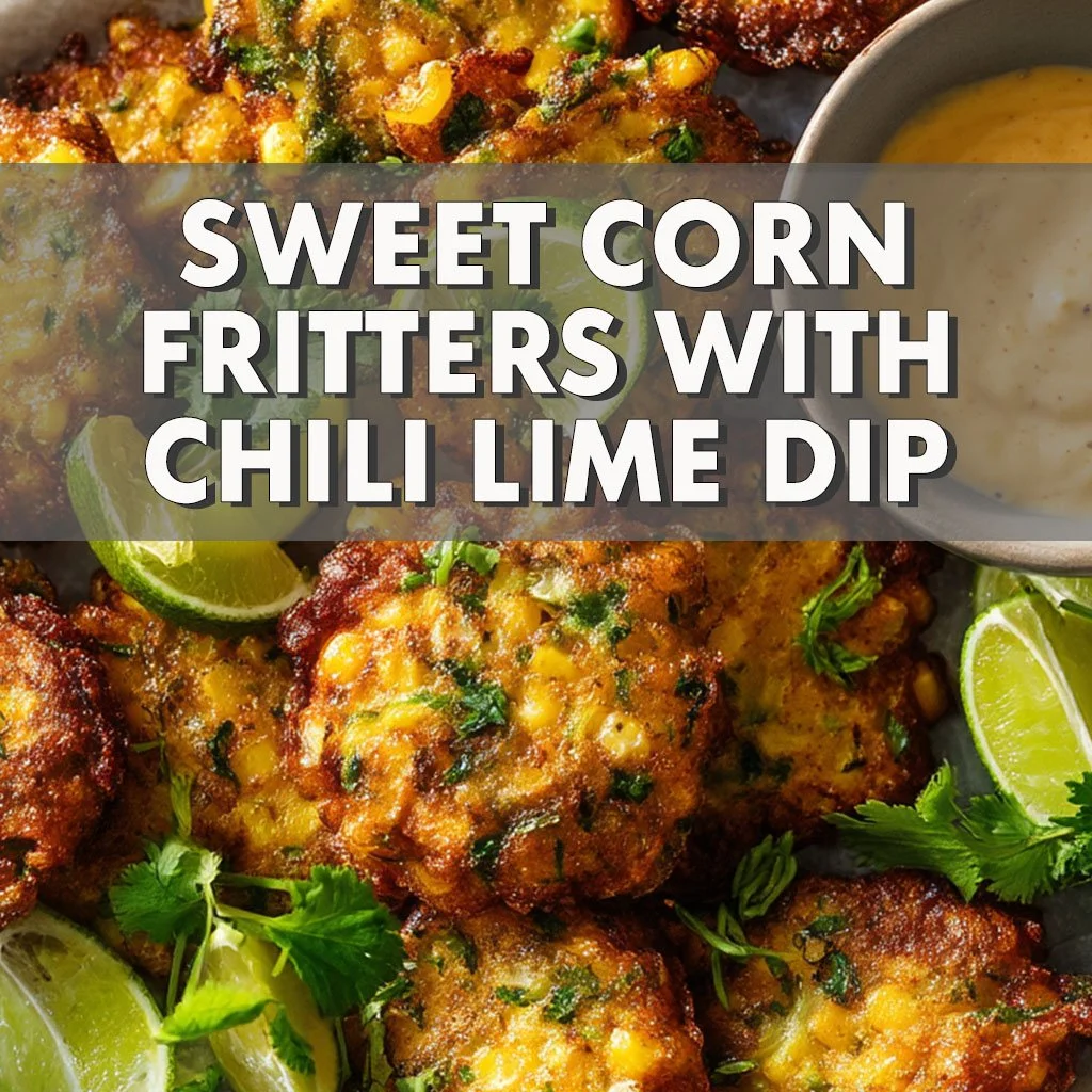 Sweet Corn Fritters with Chili Lime Dip