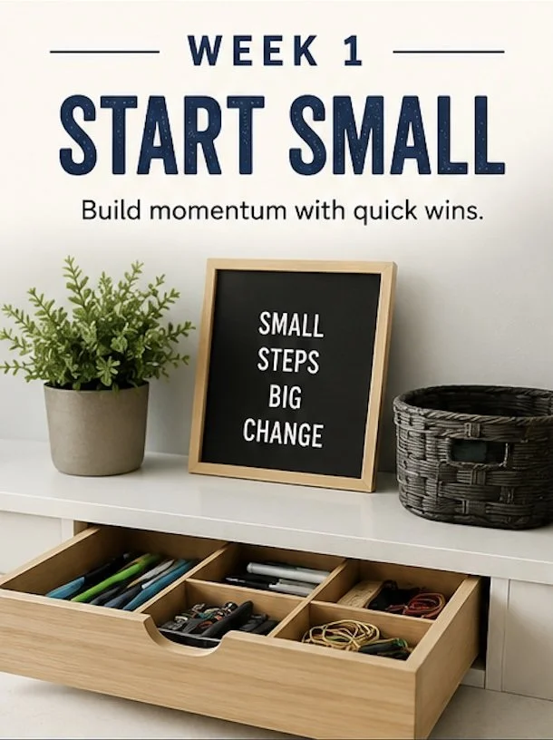Week 1 of The Organizer Man's 28-Day Home Organization Challenge