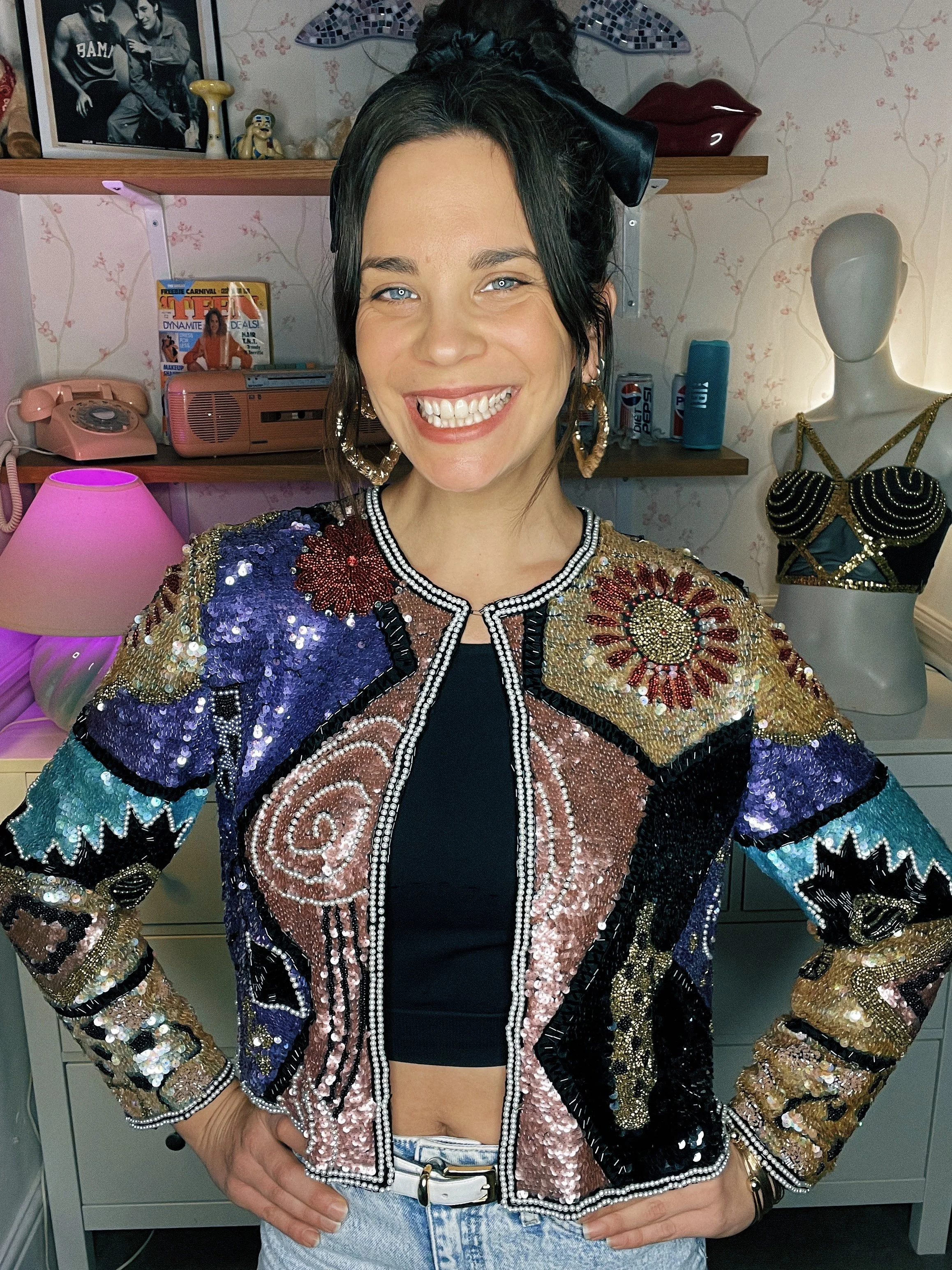 1980s Disco Sequin Trophy Jacket