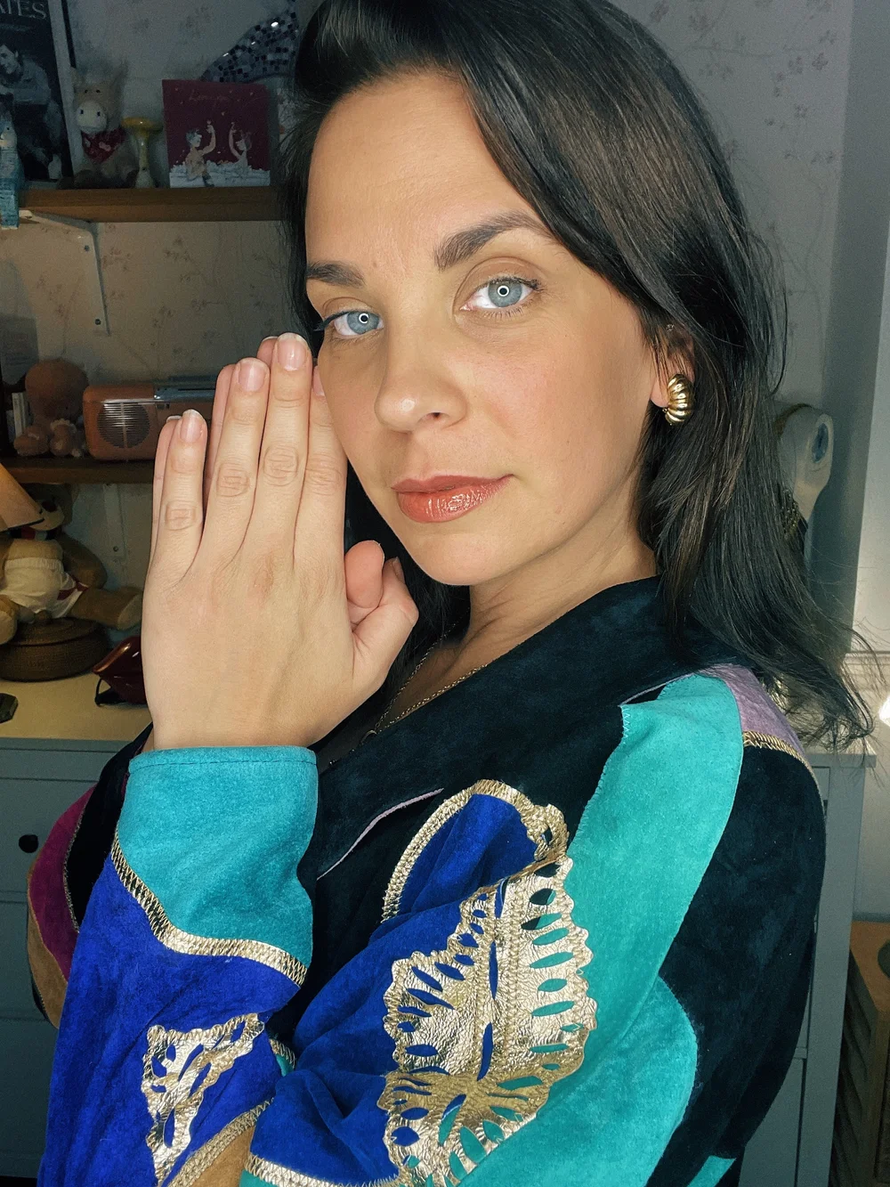 1980s multi-colour block suede jacket — Frankie Says Vintage