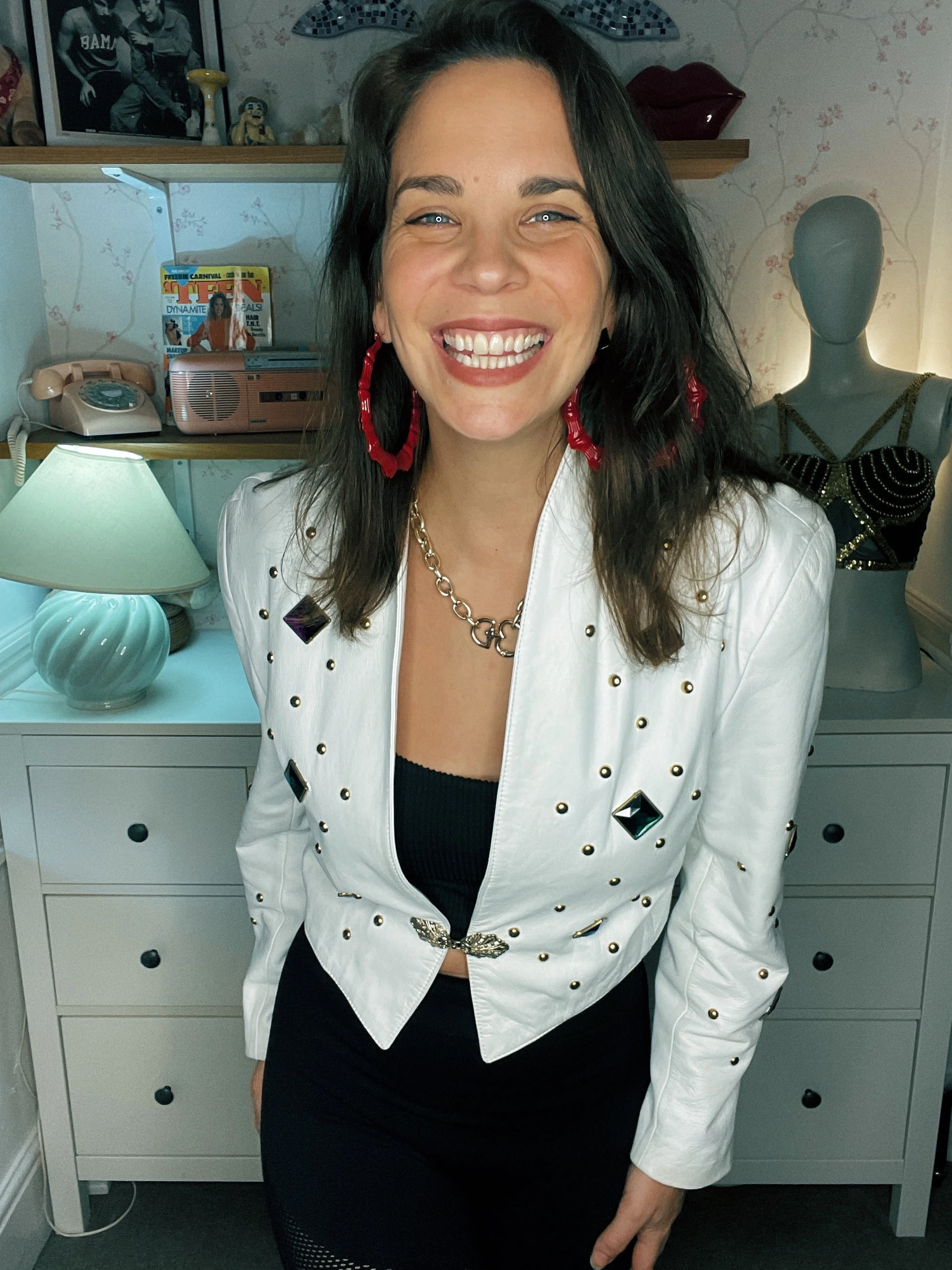 1980s Julian K  White Leather Jacket