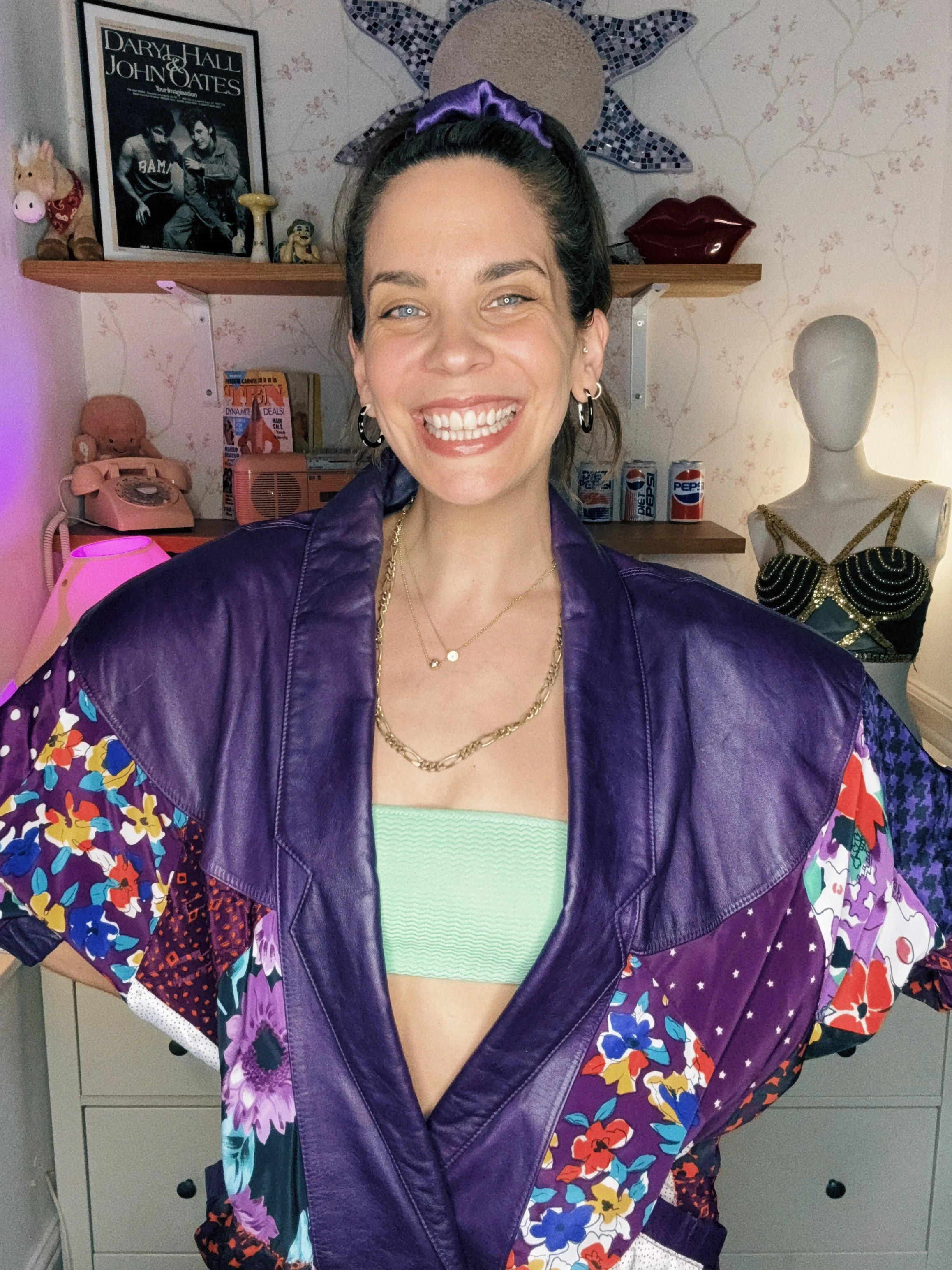 1980s Purple Avanti Leather Bomber