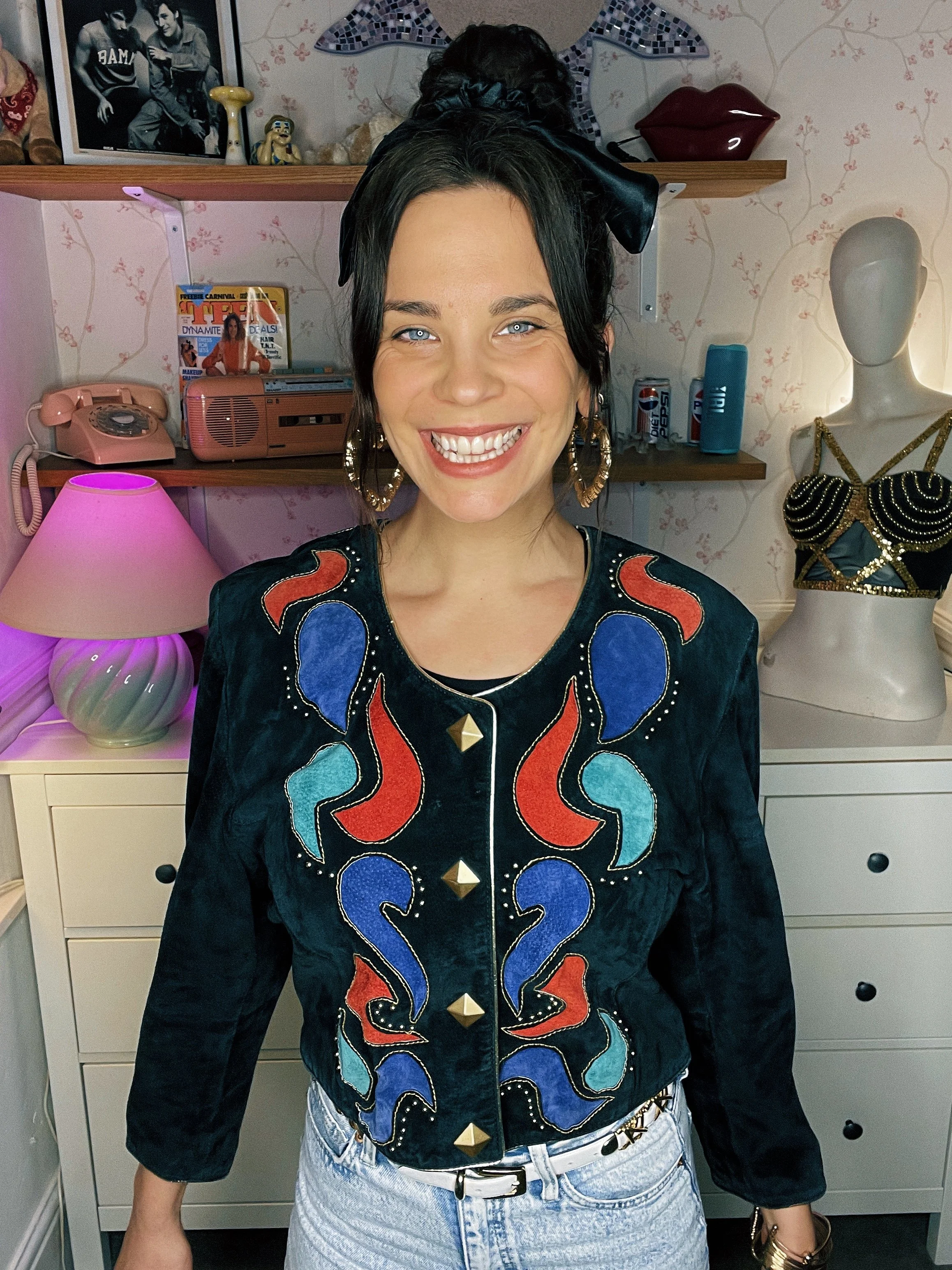 1980s Dino'z studded suede