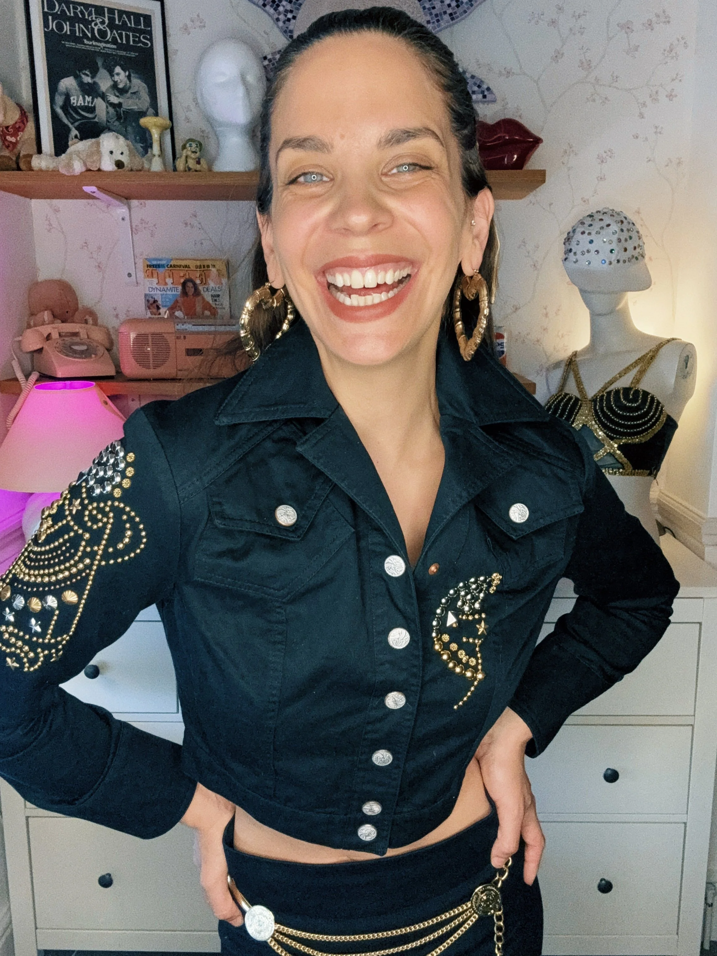 Vintage Christian Lacroix Black Denim Jacket