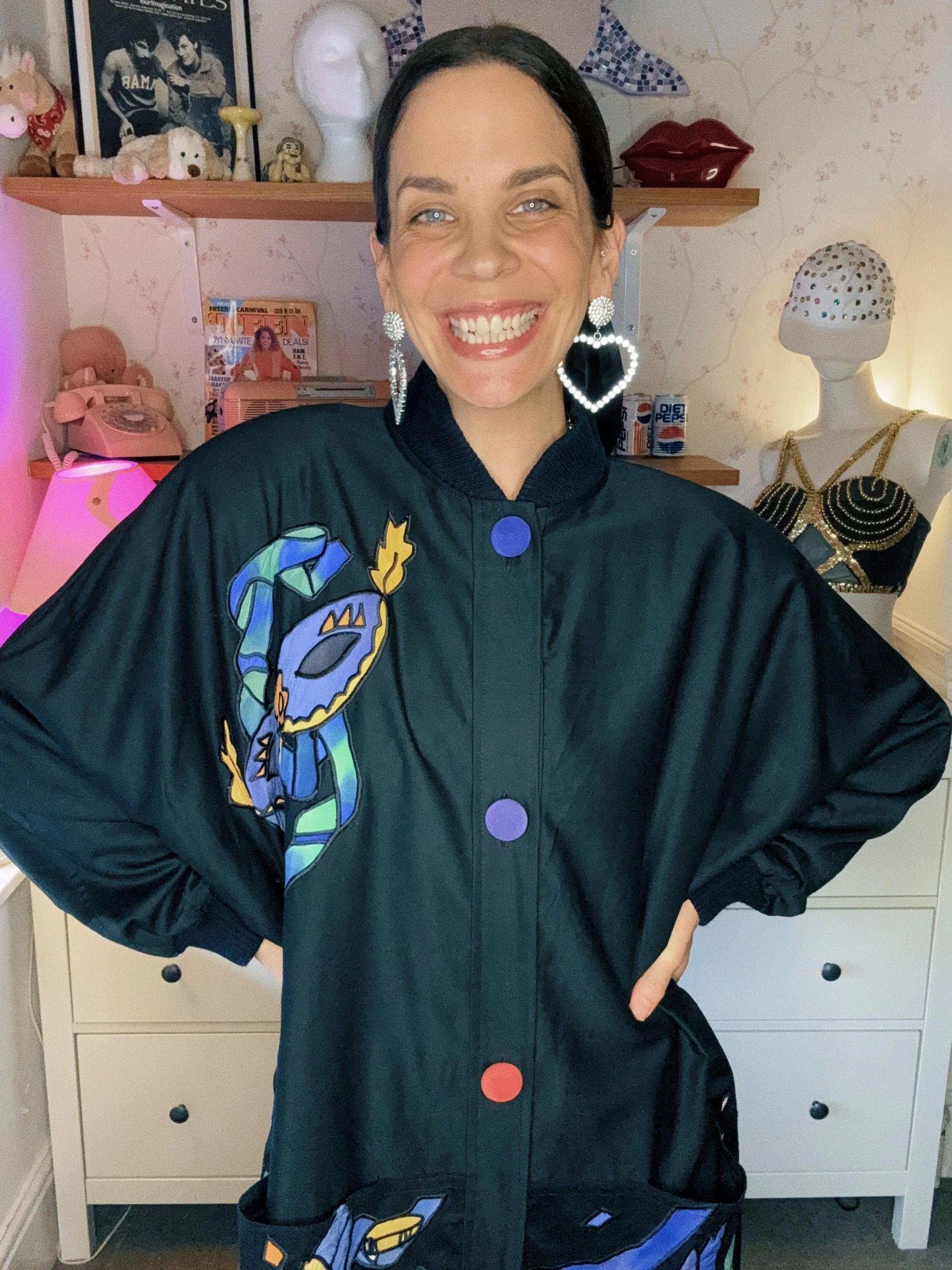 *RARE* 1980s Silkscapes Theatre Themed Jacket