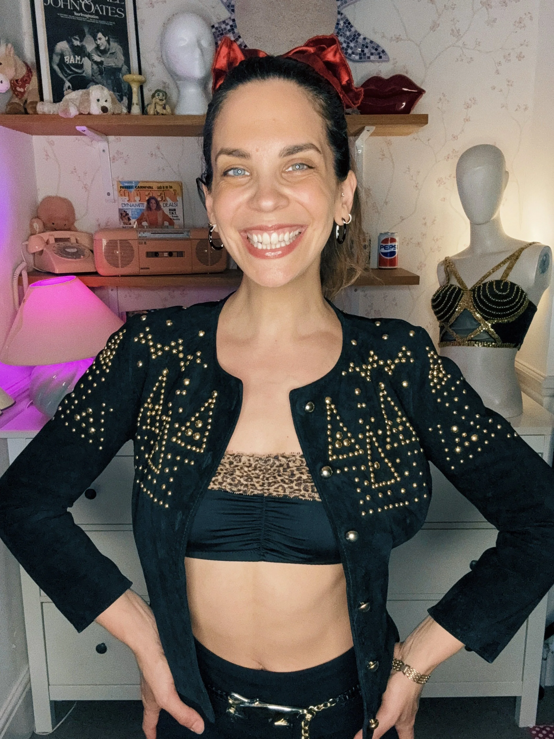 1980s Positano Pelle Suede Studded Jacket