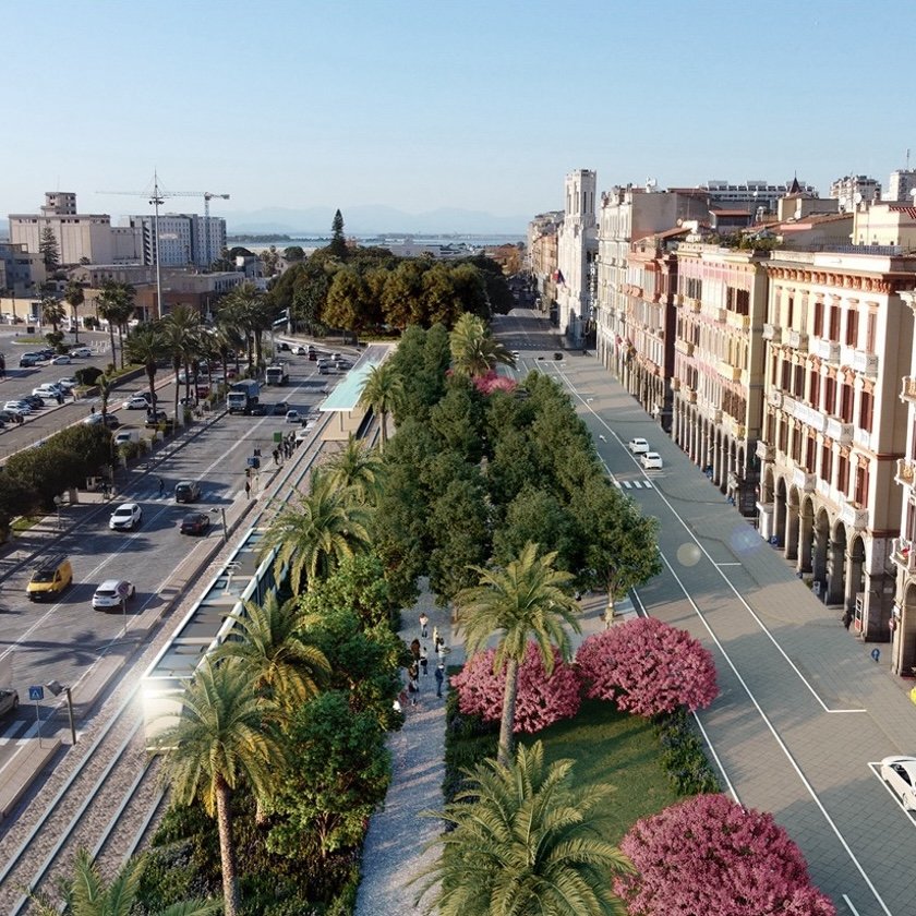 Figure 4: View of the project A Green Promenade for the Lungomare di Cagliari from the website of Stefano Boeri Archietti.