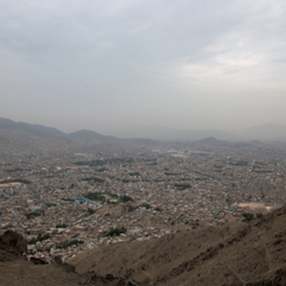 Figure 3: Photo of the hillside of “Lomas El Mirador” with the district of San Jaun de Lurigancho and Lima in the background. Photo: Philipp Montenegro