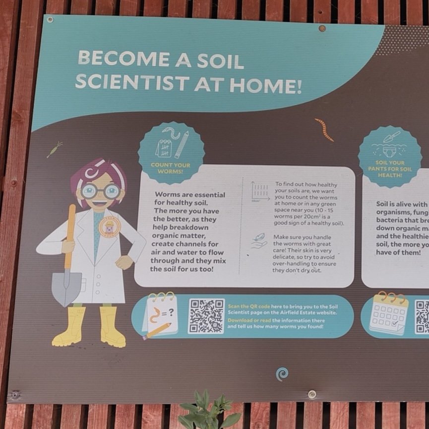 Figure 1: Citizen science projects at Airfield Estate. Photo source: Holly Marriott Webb.