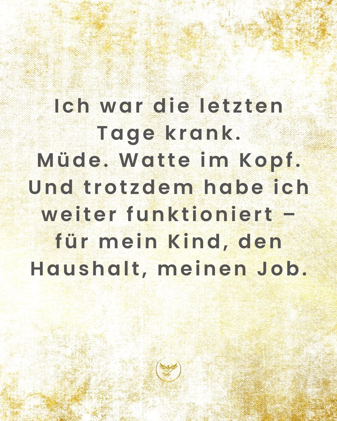 Heute im WhatsApp-Kanal:
Warum wir selbst im Kranksein nicht loslassen k&ouml;nnen &ndash; und wie du dich aus dem Funktionsmodus l&ouml;st.
👉 Link in Bio
#Goldseele #Celle #CelleCoaching
#Selbstf&uuml;rsorge #MentalLoad #Ersch&ouml;pfung
#Nervensys