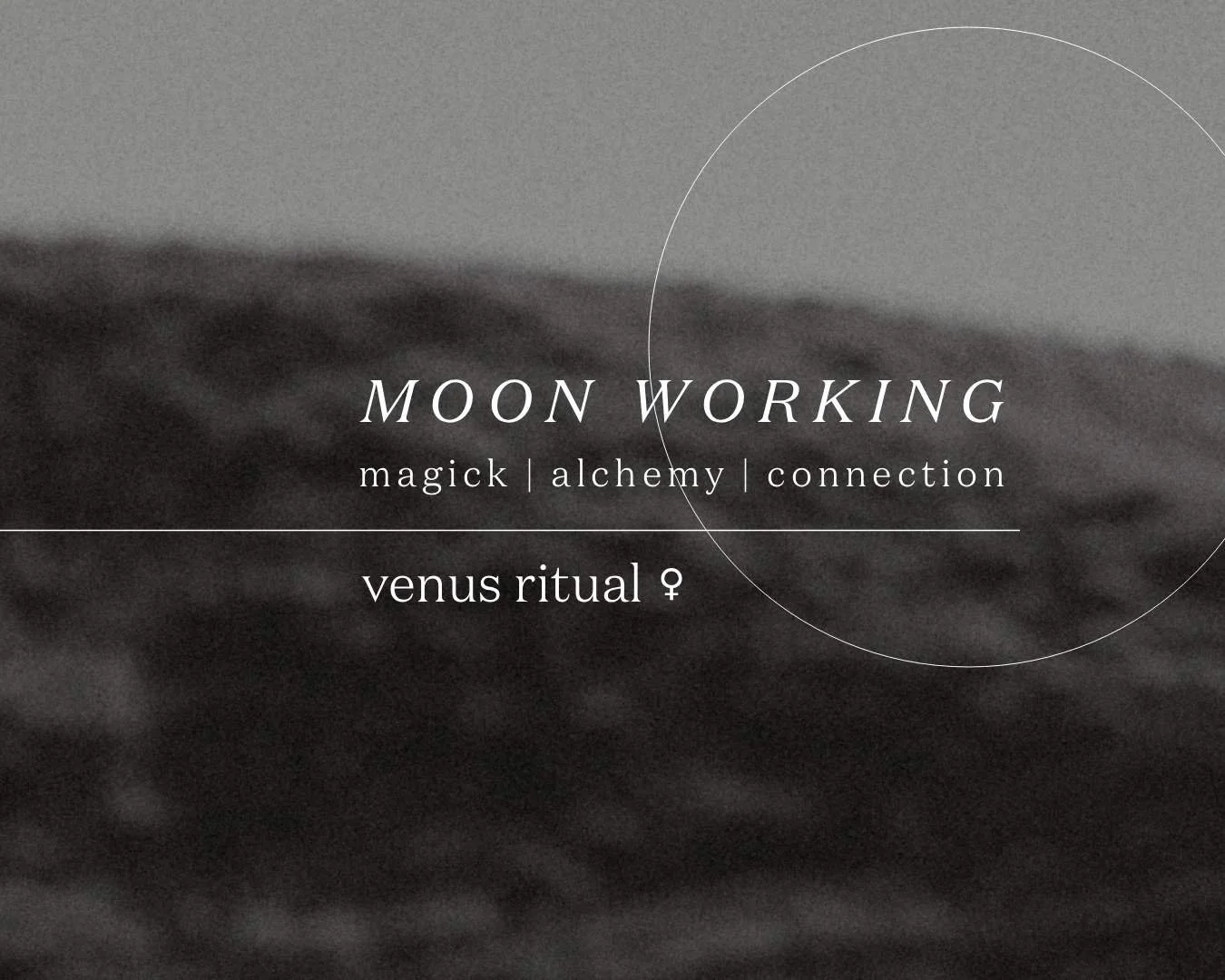 MOON WORKING | free venus ritual