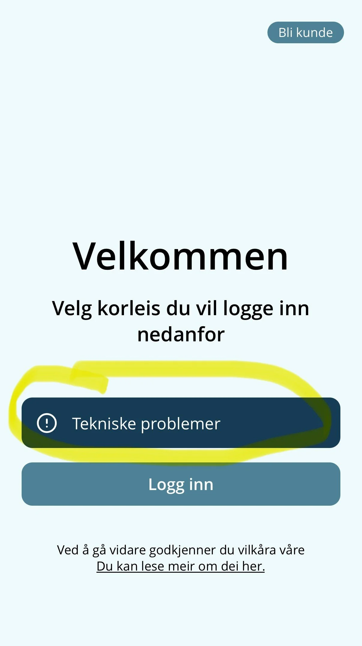 Fitjar Kraftlag appen er nede for tida