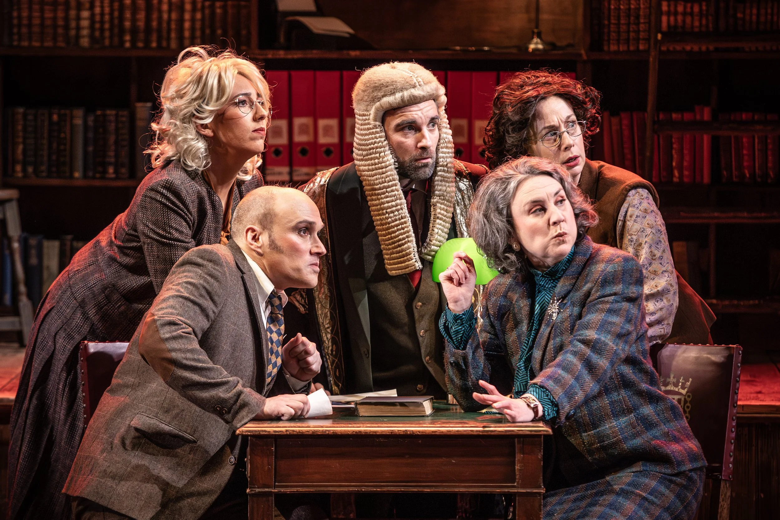 Charles Court Opera_s Iolanthe © Craig Fuller From left to right_ Sarah Prestwidge (Peer), David Menezes (Tolloller), Matthew Kellett (Lord Chancellor), Catrine Kirkman (Mountararat), Martha Jones (Peer).jpg