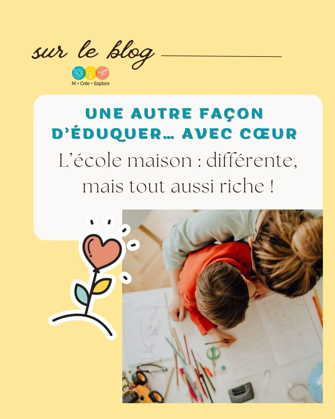 Et si l&rsquo;&eacute;cole maison &eacute;tait une autre fa&ccedil;on d&rsquo;apprendre&hellip; avec c&oelig;ur ? 💛

De plus en plus de familles choisissent cette voie. Parfois par conviction, parfois par n&eacute;cessit&eacute;. Et chaque chemin es