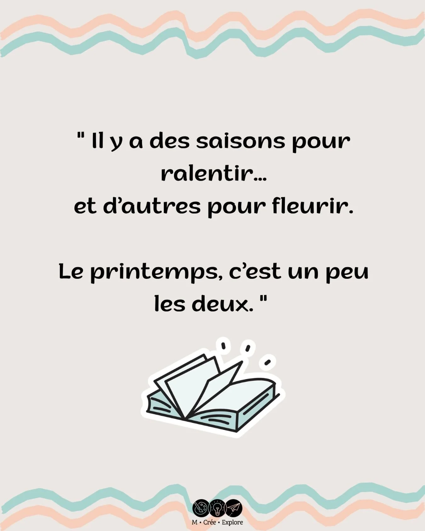 Le printemps me rappelle doucement
qu&rsquo;on peut ralentir &hellip;
sans arr&ecirc;ter 🛑 de grandir 🌷🌸!! 

Que tout ne doit pas aller vite.
Que certaines choses prennent le temps qu&rsquo;elles doivent prendre 💛🧡&hellip;

Et toi, comment se pa