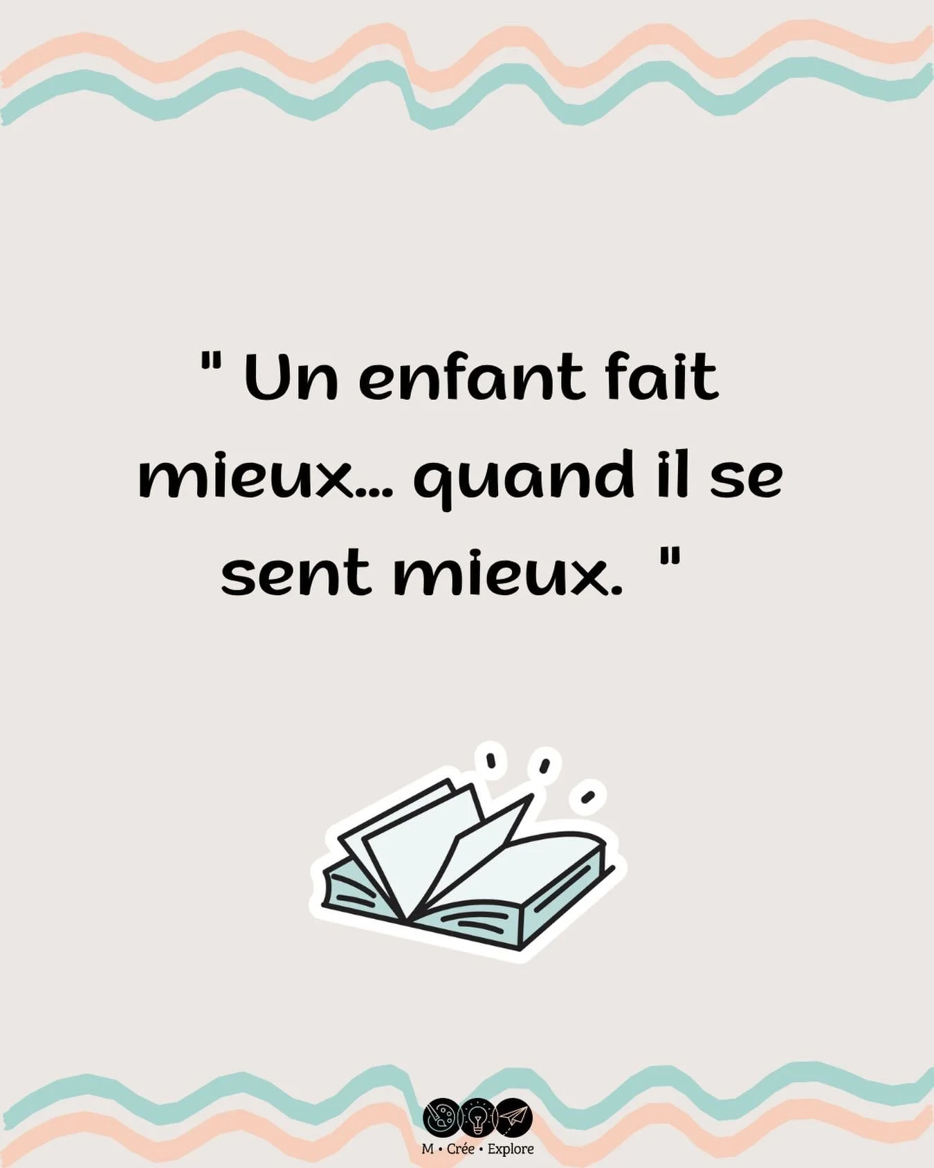 ✨ &laquo; Un enfant fait mieux&hellip; quand il se sent mieux. &raquo; 💛

Les &eacute;motions, l&rsquo;&eacute;coute, le bien-&ecirc;tre, l&rsquo;encouragement et l&rsquo;autor&eacute;gulation jouent un r&ocirc;le tellement important dans les appren