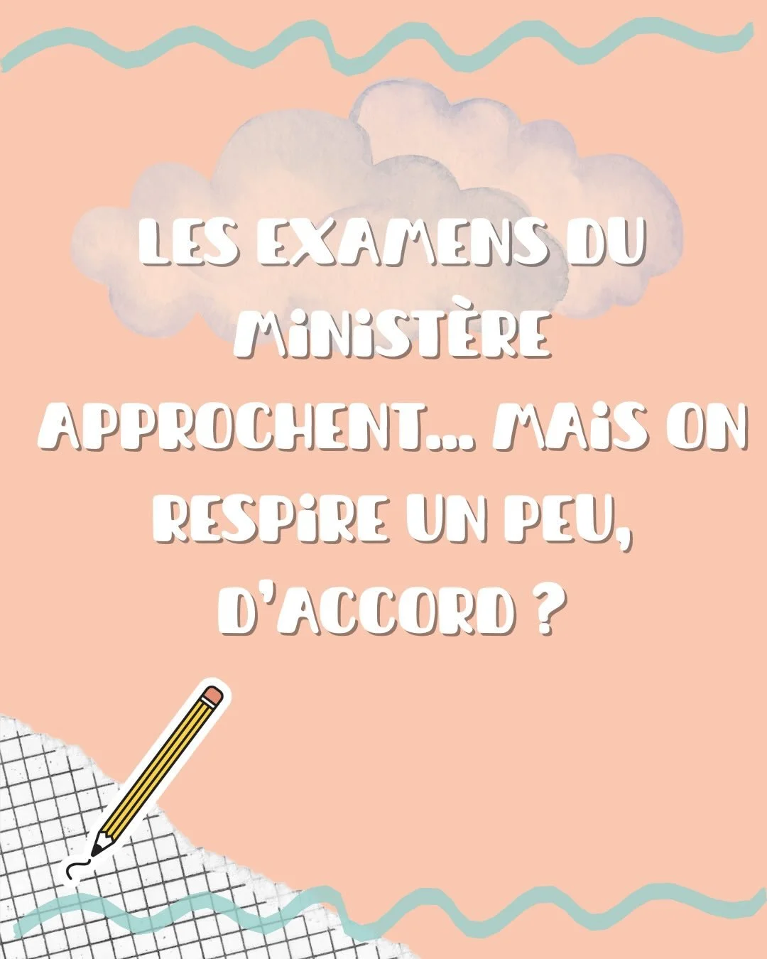🎓 Les examens approchent&hellip; mais on respire un peu, d&rsquo;accord ? 🌬️

Chaque ann&eacute;e, &agrave; cette p&eacute;riode, je vois la pression monter un peu.

Chez les enfants.
Chez les parents aussi.

Mais j&rsquo;aimerais qu&rsquo;on se ra