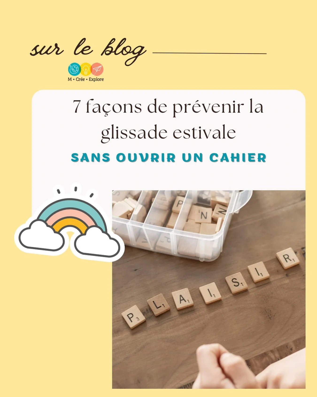 Les vacances sont faites pour jouer.

Pour explorer.

Pour cr&eacute;er.

Pour ralentir.

Et surtout&hellip; pour apprendre autrement. 🌼

Si vous cherchez quelques id&eacute;es simples pour nourrir les apprentissages de votre enfant cet &eacute;t&ea