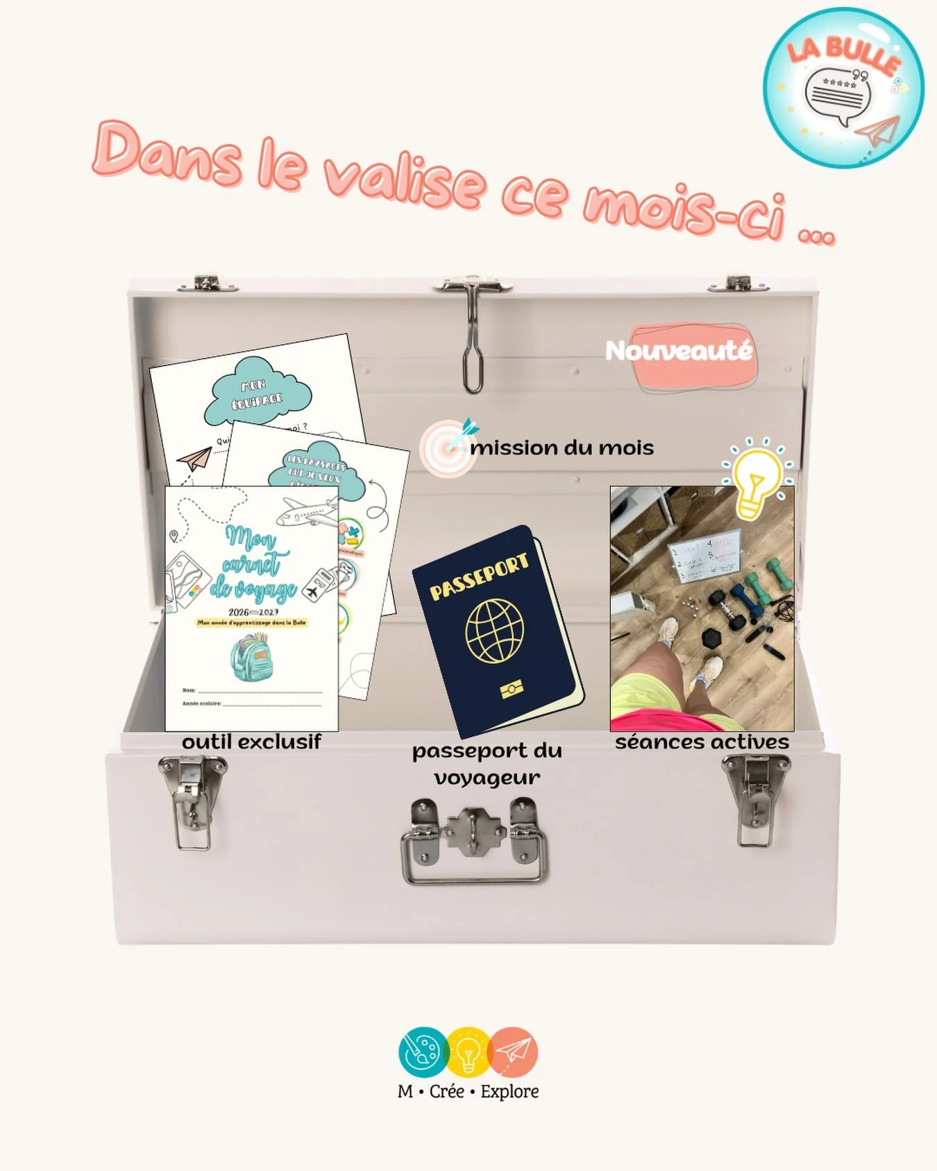 Dans la valise 🧳 ce mois-ci&hellip;

Chaque mois, les membres d&eacute;couvrent de nouvelles ressources, des activit&eacute;s, des missions et quelques surprises.

Pour ao&ucirc;t, ils ont re&ccedil;u :

📖 Le Carnet de voyage

✈️ Une mission du moi