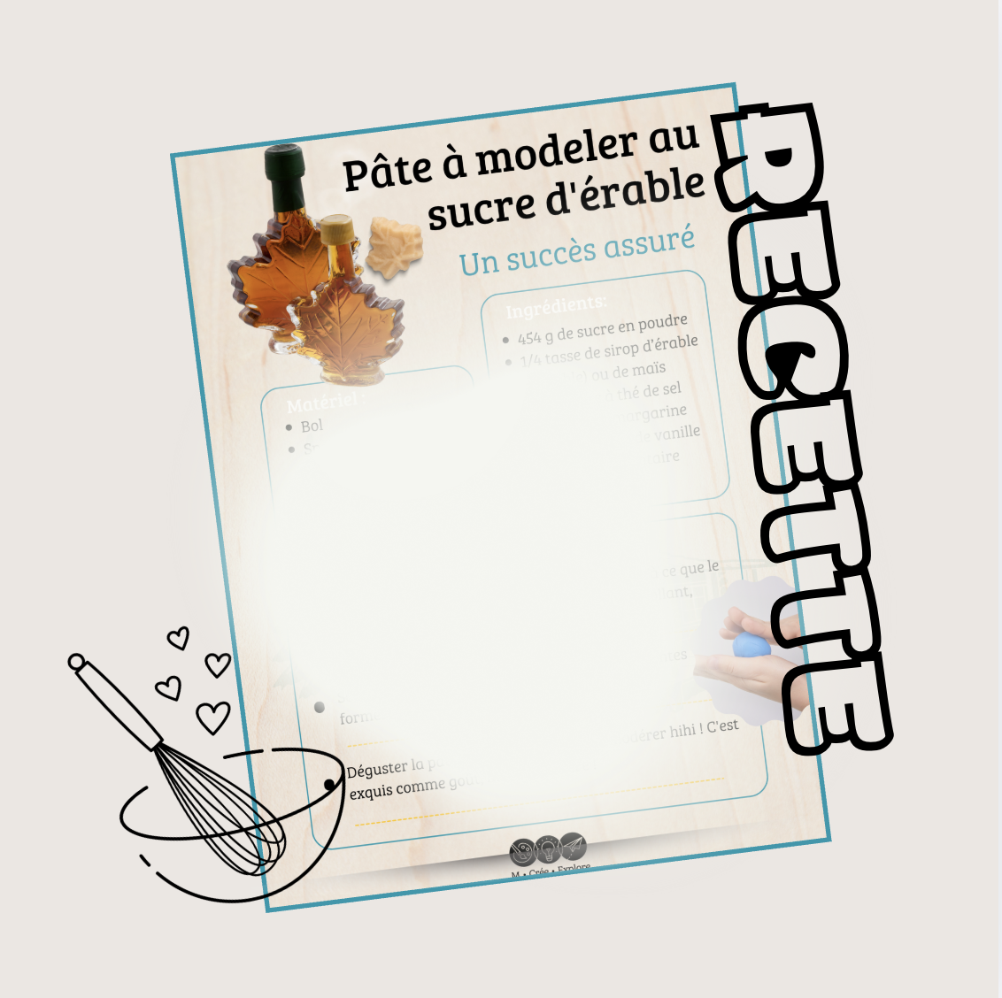 Pâte à modeler au sucre d’érable