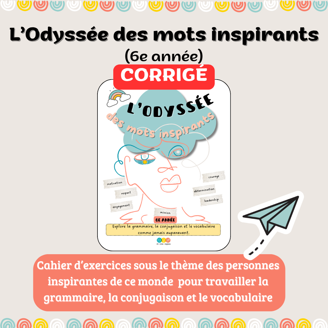Corrigé – Cahier de grammaire pour le 3e cycle – (6e année)
